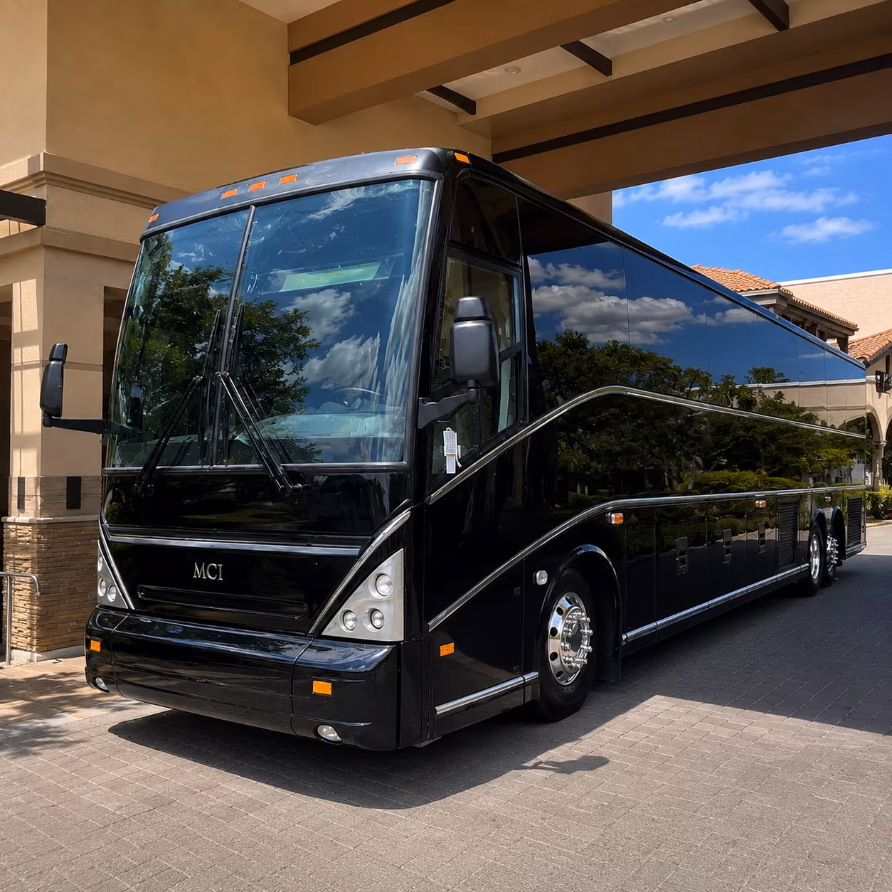 lancaster charter bus services exterior